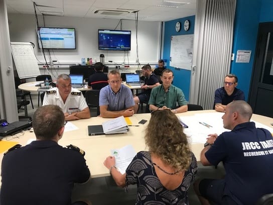 exercice de crise incendie en mer
