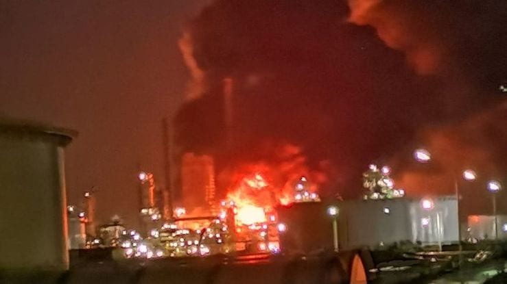 Incendie de la raffinerie Total à Gonfreville